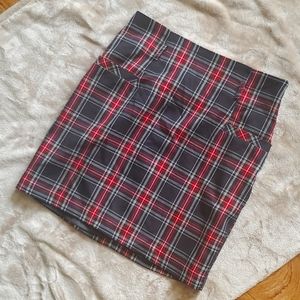 Plaid pencil skirt